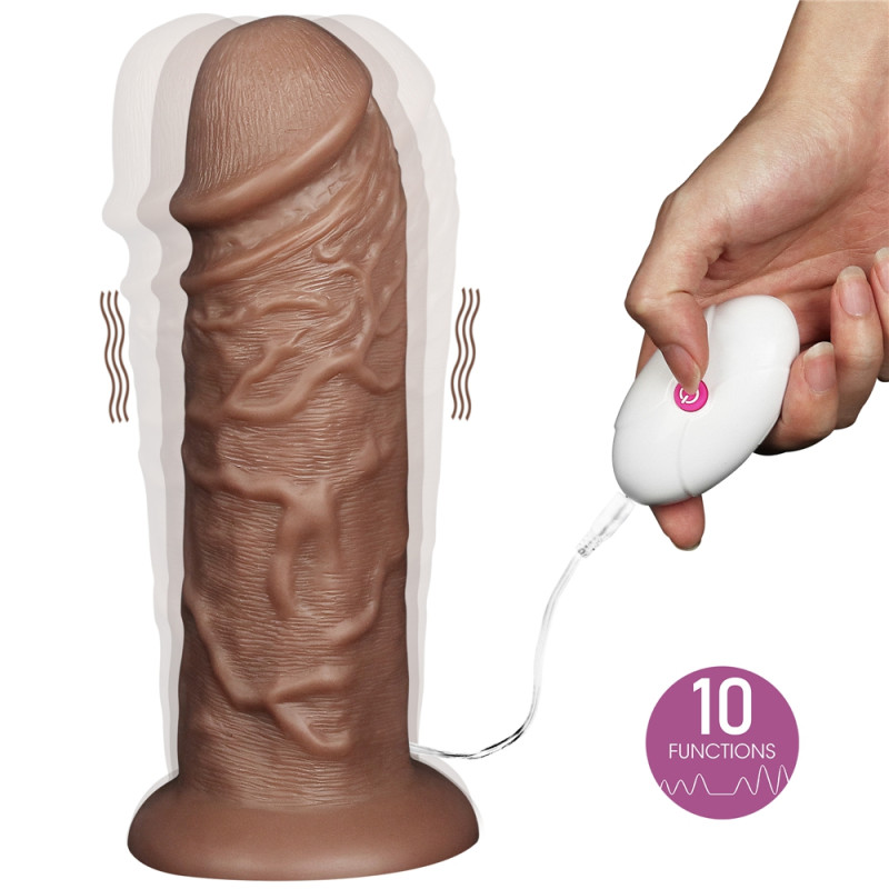 LoveToy Gode vibrant Chubby Dildo 23 x 6.5 cm Marron